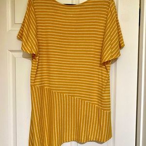 Lane Bryant Yellow striped tunic